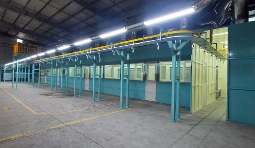 Dây chuyền sơn linh kiện nhựa xe máy