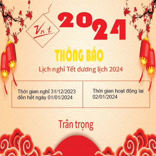 Thông báo nghỉ Tết Dương lịch 2024 