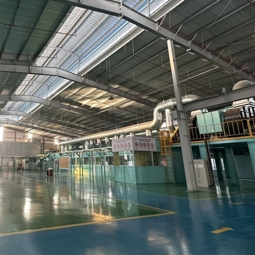 Powder coating line used in production 